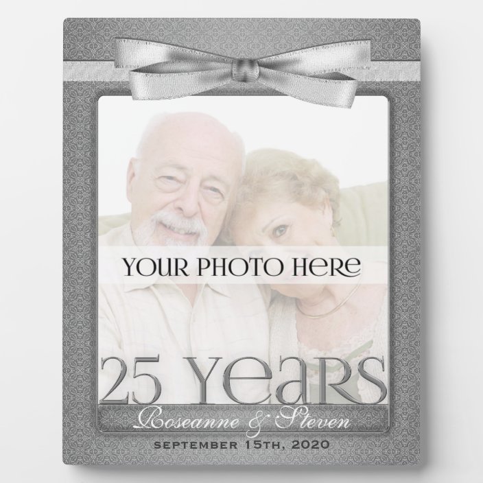 Silver 25th Wedding Anniversary 8x10 Photo Frame | Zazzle.com.au