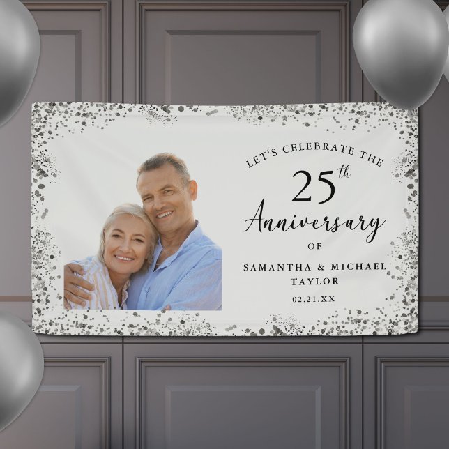 Silver 25th Wedding Anniversary Banner (Creator Uploaded)