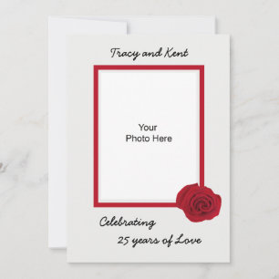 Silver 25th Wedding Anniversary Party Invitation