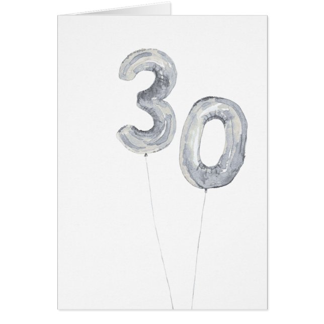 silver 30th birthday balloons (Front)