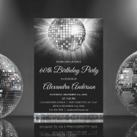 Silver 60th Birthday Party 70's Disco Ball