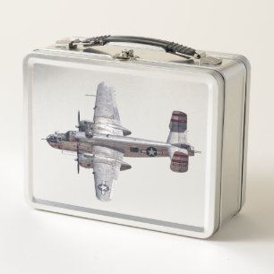 Silver Aeroplane Lunchbox