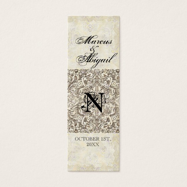 Silver Age of Elegance, Monogrammed Favour Gift Ta (Front)