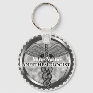 Silver Anaesthesiologist Key Ring