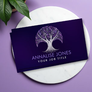 Silver and Amethyst Tree of life - Yggdrasil Business Card