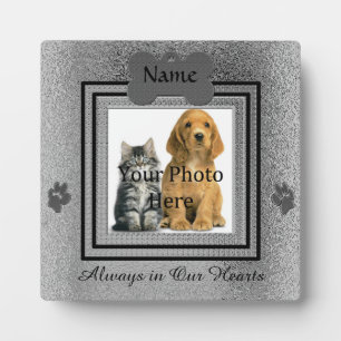 Silver and Black Custom Pet Memorial Plaque