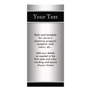 Silver and Black Menu Program