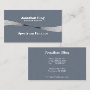 Silver and Black Wave Business Finance Law  Card