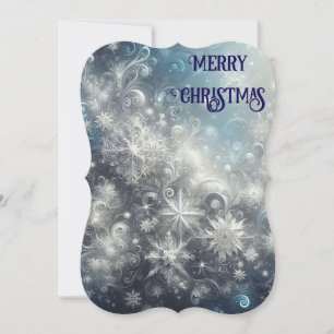 Silver and Blue Snowflake Winter