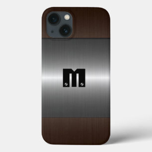 Silver and Bronze Stainless Steel Metal iPhone 13 Case