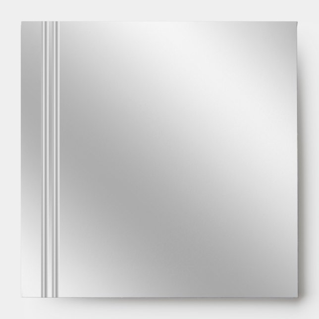 Silver and DIamond Effect Custom Envelopes, Square Envelope (Front)