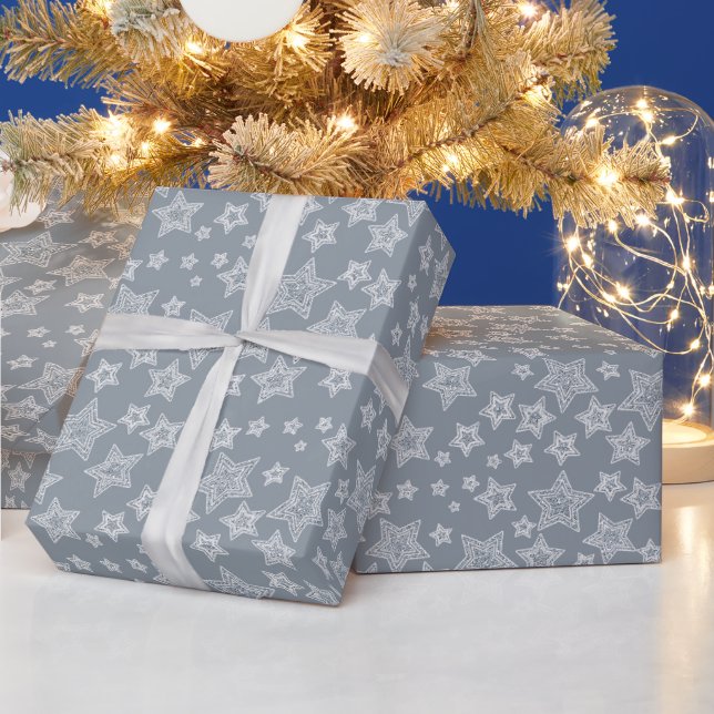 Silver and Glitter Wrapping Paper (Holidays)