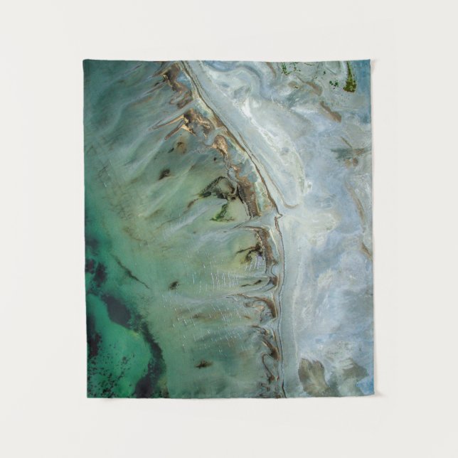 Silver and gold abstract illustration tapestry (Front)