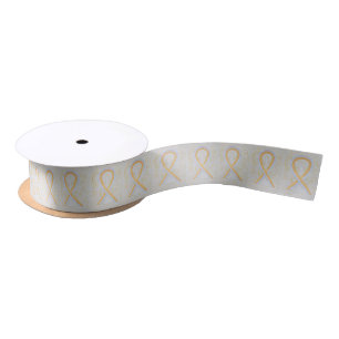 Silver and Gold Awareness Ribbon Angel Ribbon Satin Ribbon