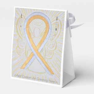 Silver and Gold Awareness Ribbon Party Favour Boxe Box