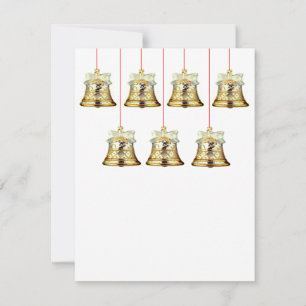Silver and Gold Bells Christmas Card