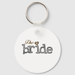 Silver and Gold Bride Key Ring