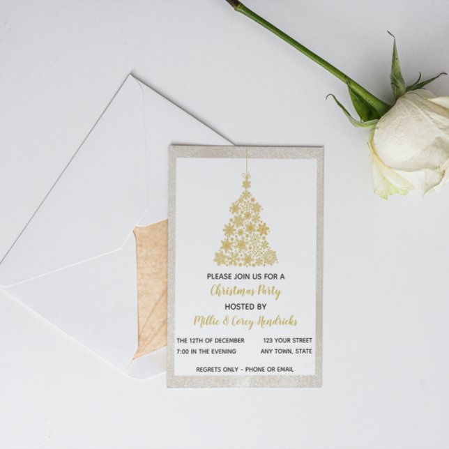 Silver and Gold Christmas Invitation (Creator Uploaded)