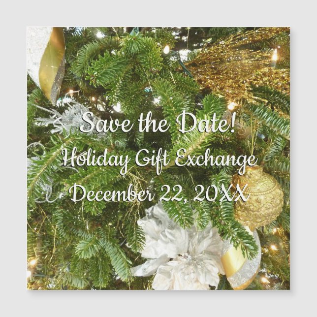 Silver and Gold Christmas Tree I Holiday (Front)