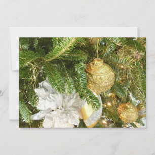 Silver and Gold Christmas Tree I Holiday Card