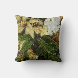 Silver and Gold Christmas Tree II Holiday Cushion