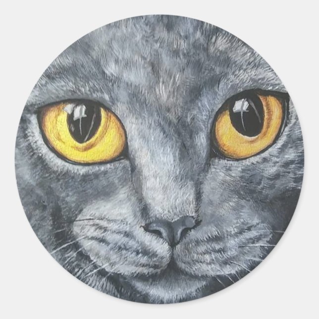 Silver and Gold  Classic Round Sticker (Front)