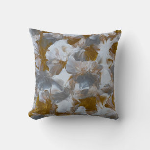 Silver and gold handmade artwork cushion