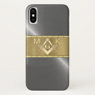 Silver and Gold Masonic Symbol iPhone X Case