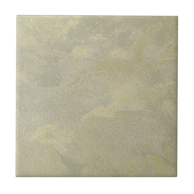 Silver And Gold Metallic Plaster Ceramic Tile (Front)
