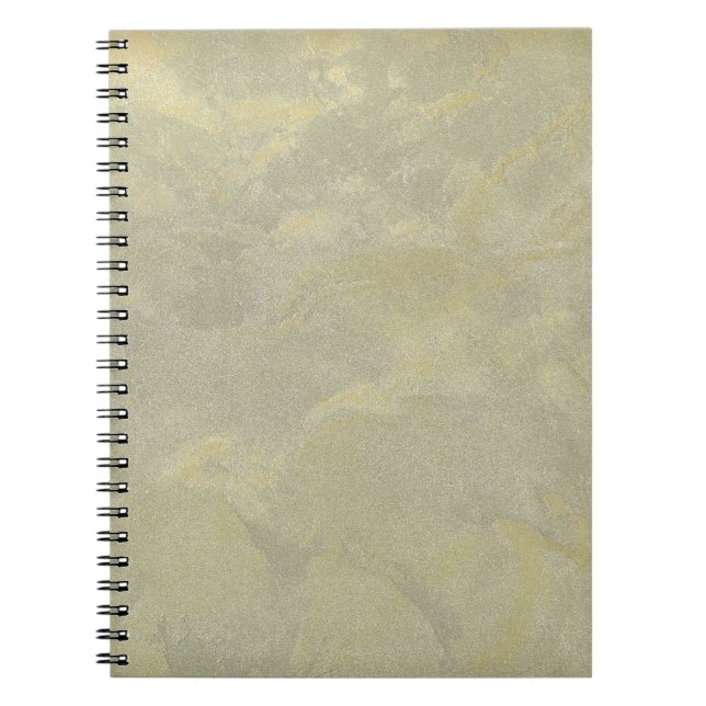Silver And Gold Metallic Plaster Notebook (Front)