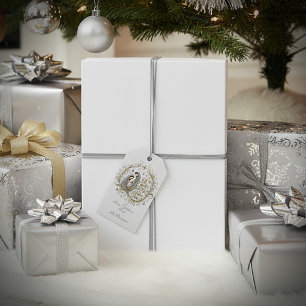 Silver and gold nativity Christmas Gift Tags