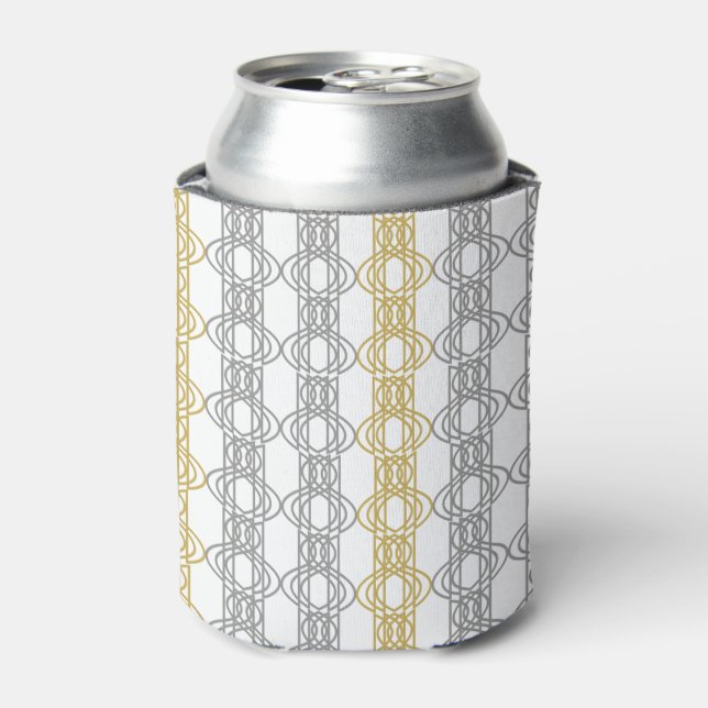 Silver and Gold Pattern Can Cooler (Can Front)