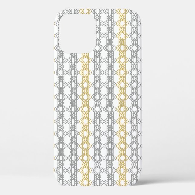Silver and Gold Pattern Case-Mate iPhone Case (Back)