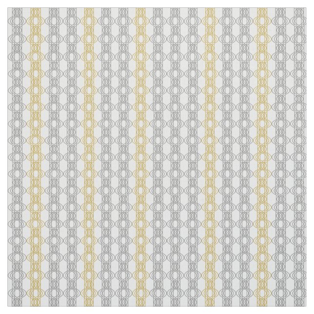 Silver and Gold Pattern Fabric (Swatch)