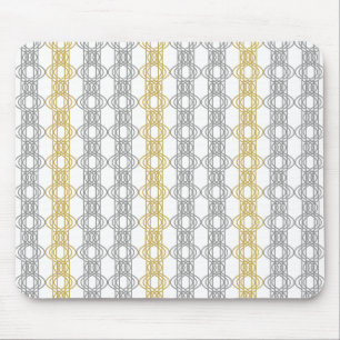 Silver and Gold Pattern Mouse Pad
