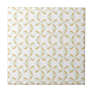 Silver and Gold Pinwheels Ceramic Tile