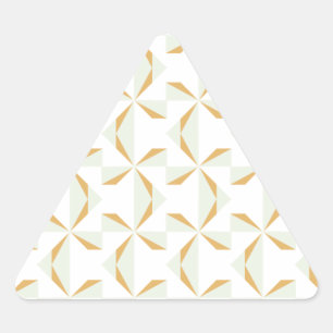 Silver and Gold Pinwheels Triangle Sticker