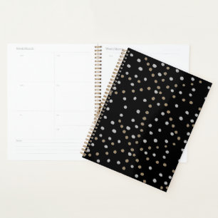 Silver and Gold Polka Dots Planner