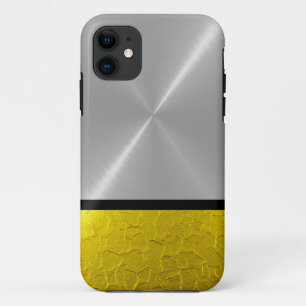 Silver and Gold Stainless Steel Metallic iPhone 11 Case