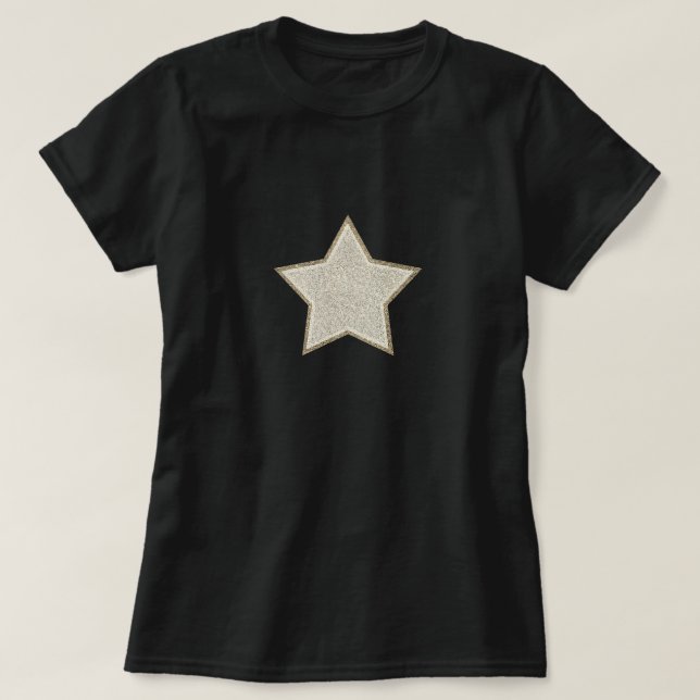 Silver and Gold Star T-Shirt (Design Front)