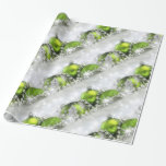 Silver And Green Christmas Wrapping Paper<br><div class="desc">Glamourous Christmas wrapping paper with beautiful green glittery Christmas ornaments,  white sparkling lights,  shiny silver pearls and tinsel.</div>