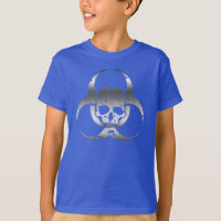 Silver and Grey Biohazard and Skull