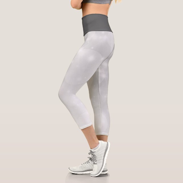 Silver And Grey  Capri Leggings (Left)