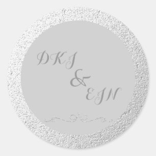 Silver and Grey Foil Stickers