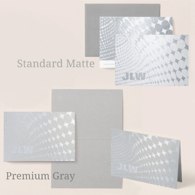 Silver and Grey Optical Illusion Blank Foil Card (Creator Uploaded)