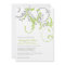Silver and Lime Double Floral Wedding Invitation