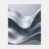 Silver And Navy Fluid Waves Abstract Modern Design