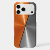 Silver and Orange Stainless Steel Metal