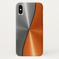 Silver and Orange Stainless Steel Metal