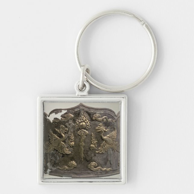 Silver and parcel gilt Imperial Crown Key Ring (Front)